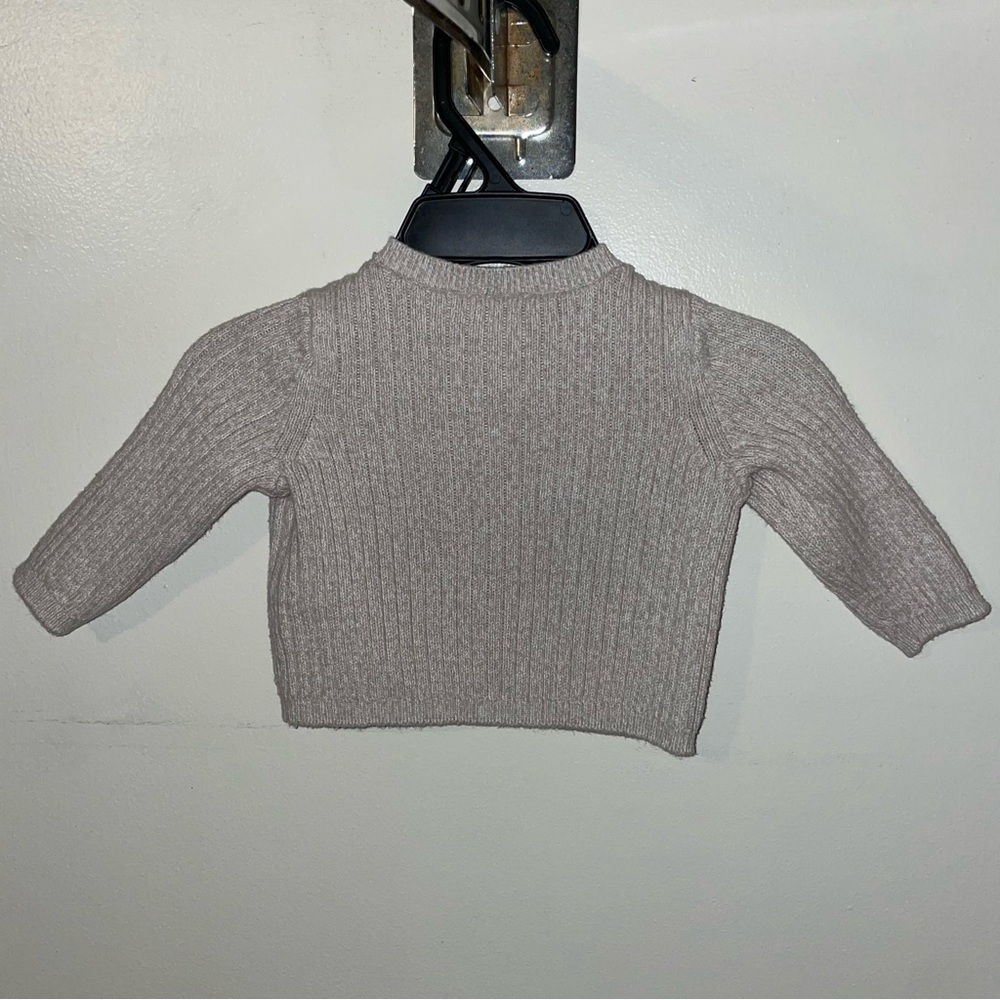 Carter's Neutral Ribbed Knit Baby Sweater - Picture 3 of 4